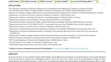 Ultrafast Plasmonics Review -Cover