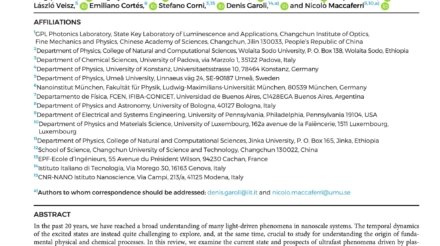Ultrafast Plasmonics Review -Cover